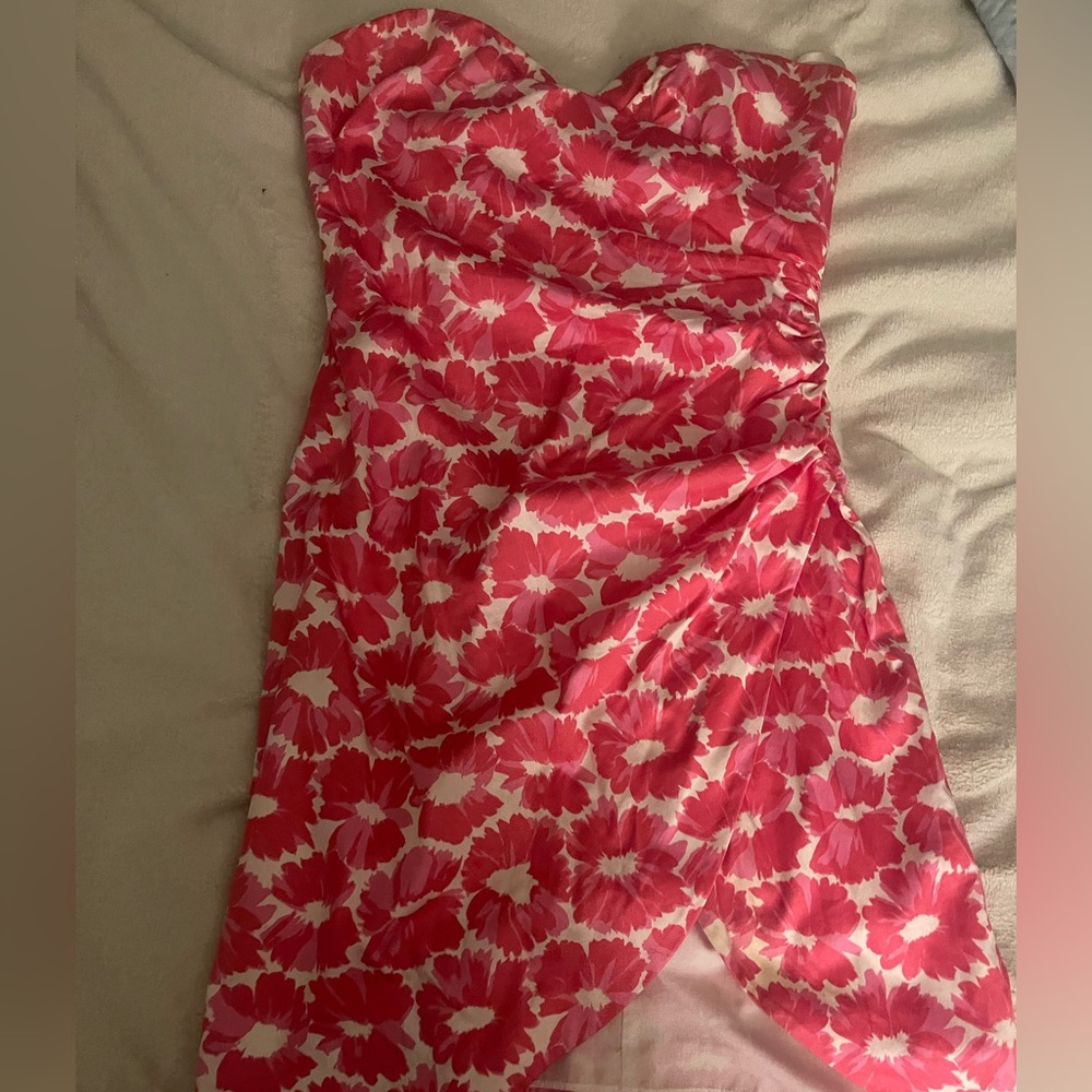 Milly Vibrant Pink and Gray Dress